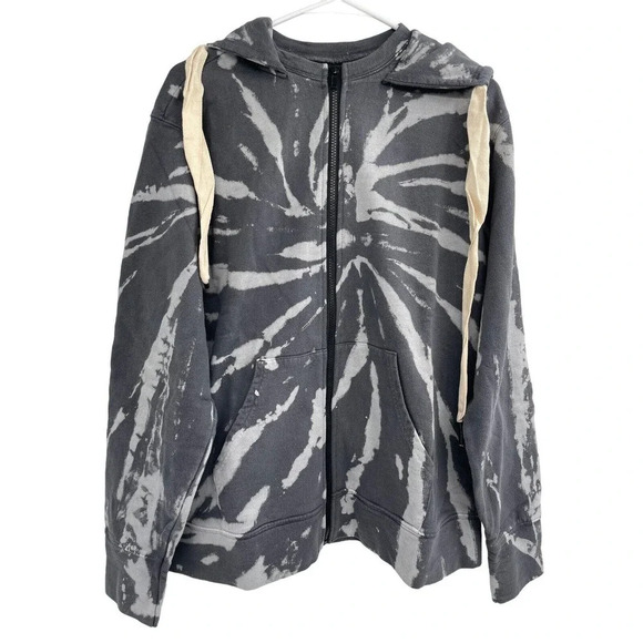 Free People Sandrine Sweatshirt Size M Rose Tie Dye Full Zip Hoodie Jacket - Picture 5 of 11